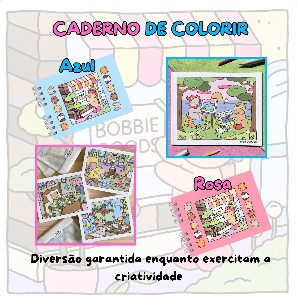 Kit Livro Bobbie Goods Capa Dura + 60 Canetas Touch